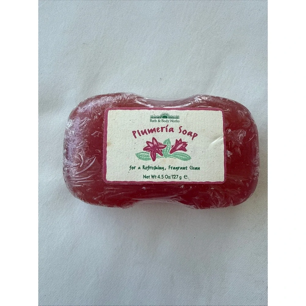 Bath & Body Works Plumeria Soap Bar 4.5oz Vintage Discontinued Glycerin New